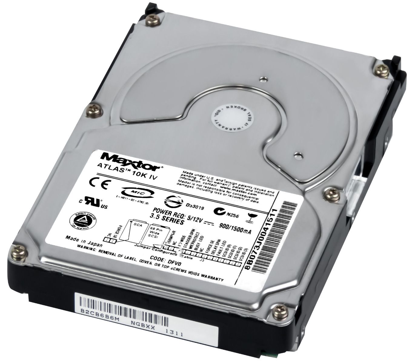 MAXTOR ATLAS 10K IV 72GB 10K SCSI U320 3.5'' 8B073J0