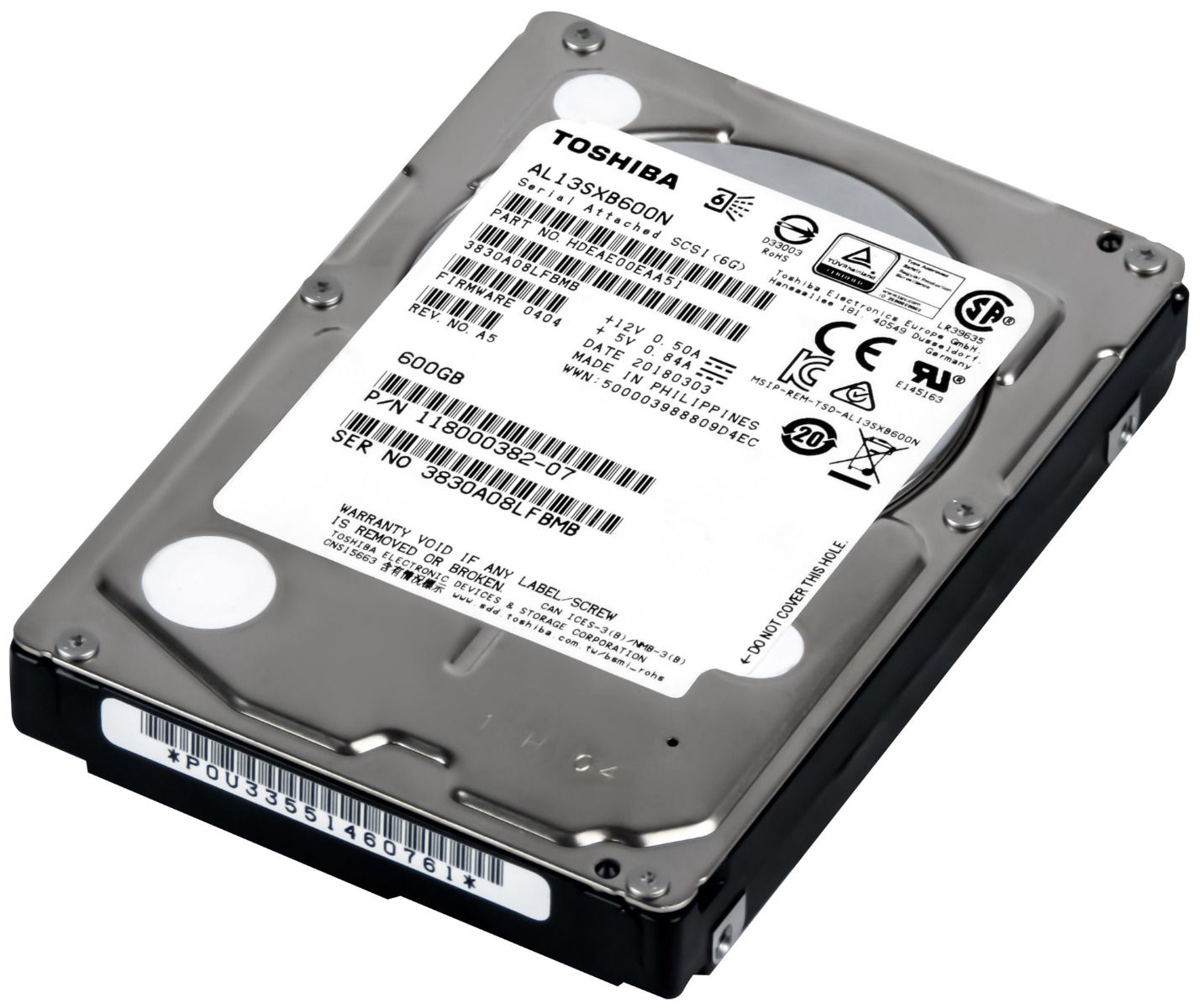 TOSHIBA 600GB 15K 64MB SAS-2 2.5'' AL13SXB600N