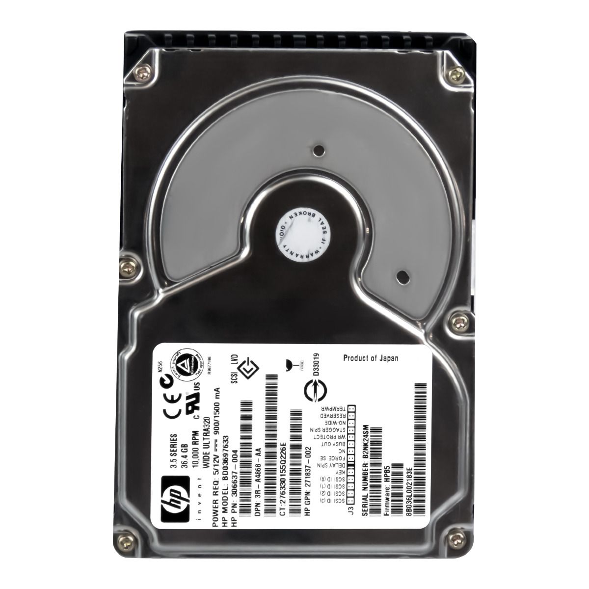 HP 306637-004 36.4GB 10K 8MB SCSI U320 3.5'' BD03697633