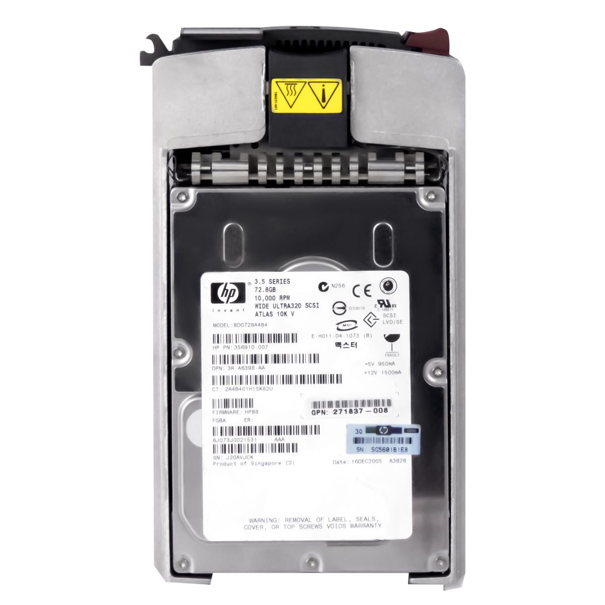 HP 356910-007 73GB 10K 8MB SCSI U320 3.5'' BD0728A4B4