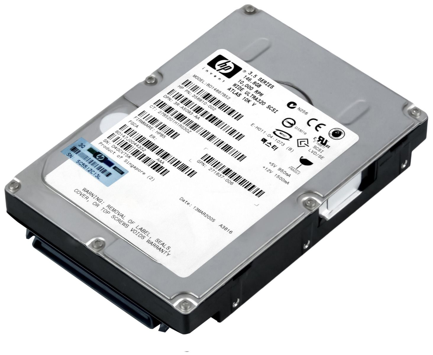 HP 356910-002 147GB 10K 8MB SCSI U320 3.5'' BD14687B52