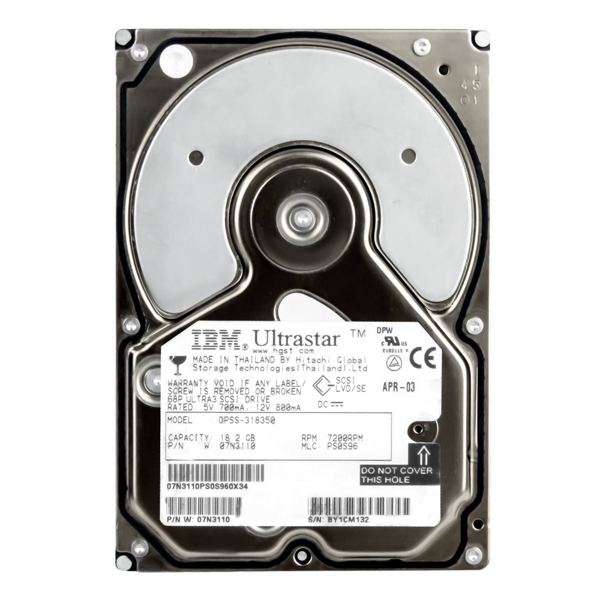 IBM DPSS-318350 18GB 7.2K SCSI U160 3.5'' 07N3110 