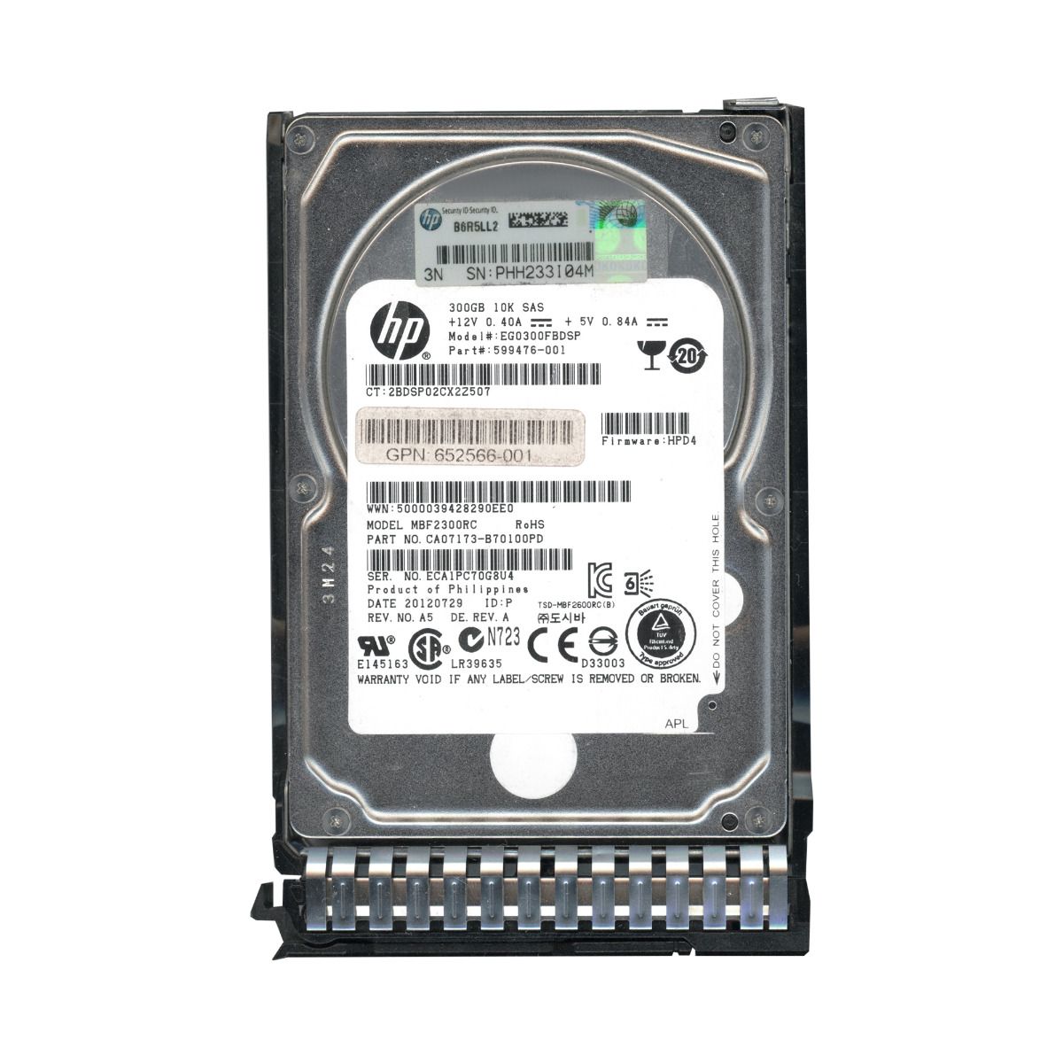 HP EG0300FBDSP 300GB 10k SAS-2 2.5" 653955-001