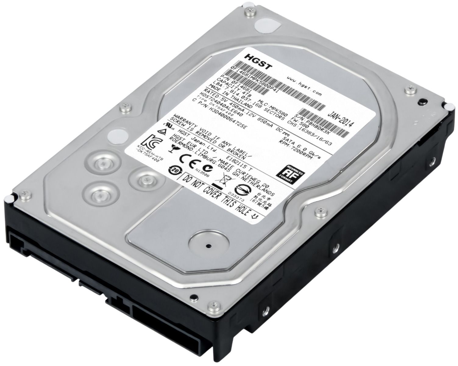 HGST DeskStar 7K4000 4 To 7,2K 64 Mo SATA III 3,5'' HDS724040ALE640
