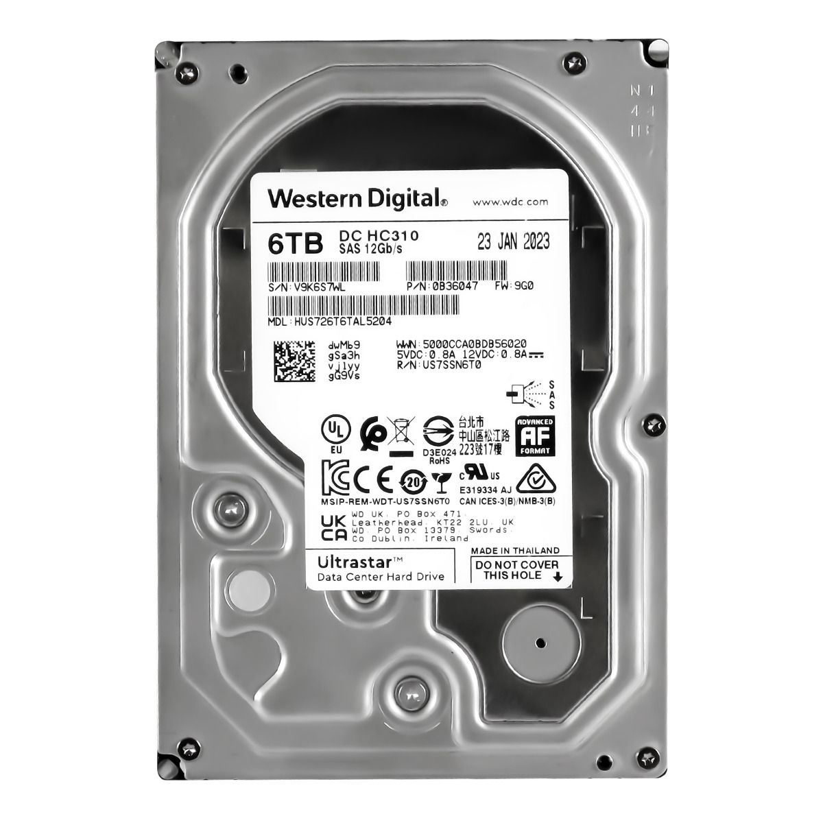 WD Ultrastar DC HC310 6TB 7.2K 256MB SAS-3 3.5 '' HUS726T6TAL5204