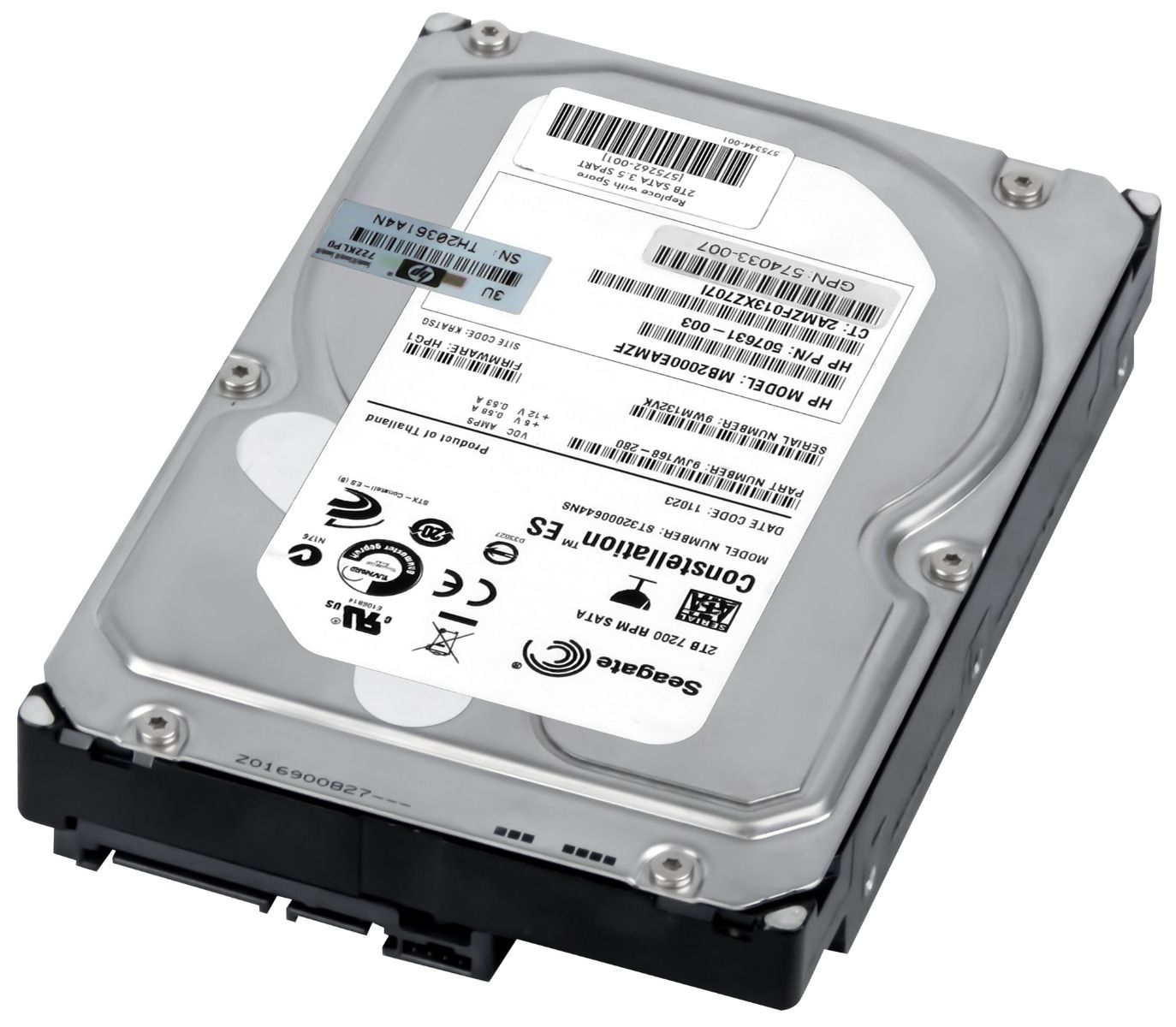 HP 507631-003 2TB 7.2K 64MB SATA II 3.5'' MB2000EAMZF