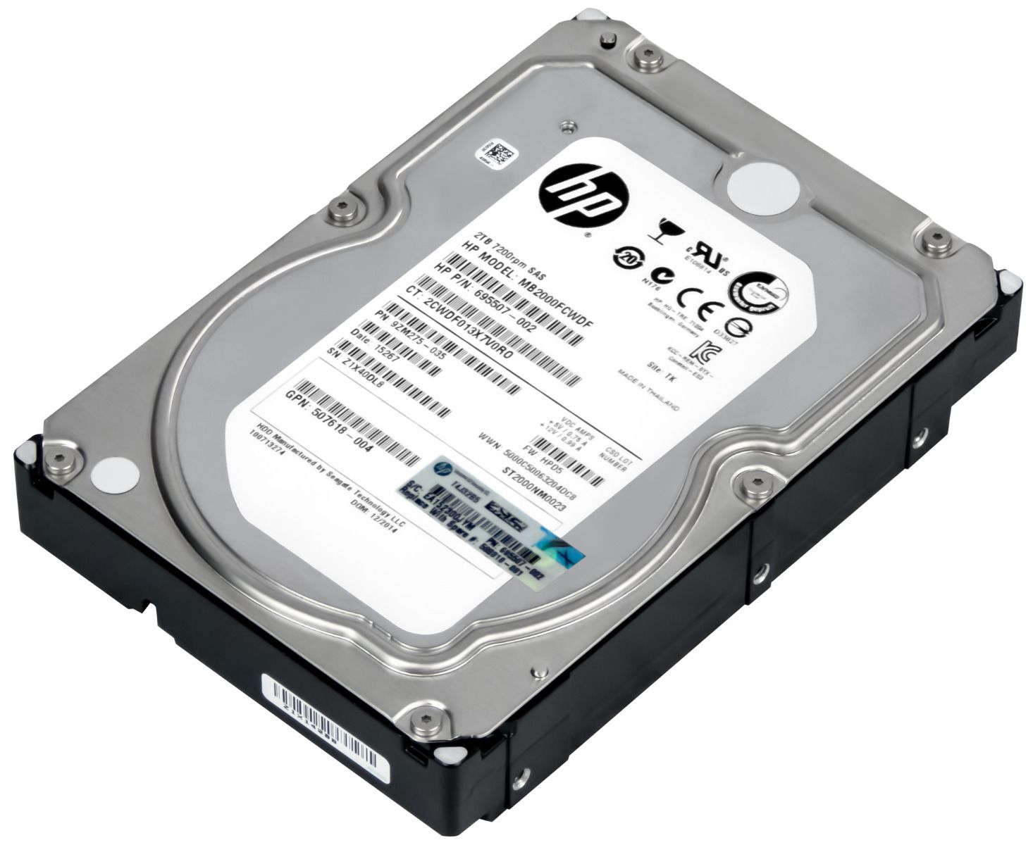 HP 695507-002 2TB 7.2K 128MB SAS-2 3.5'' MB2000FCWDF