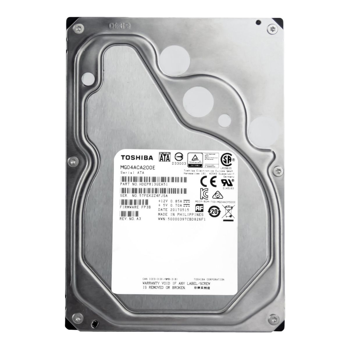 TOSHIBA NEARLINE 2TB 7.2K 128MB SATA III 3.5'' MG04ACA200E