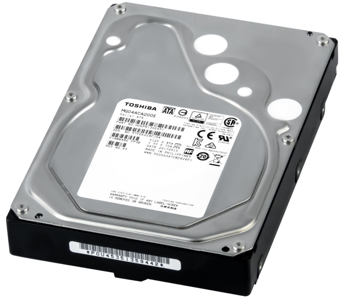 TOSHIBA NEARLINE 2TB 7.2K 128MB SATA III 3.5'' MG04ACA200E