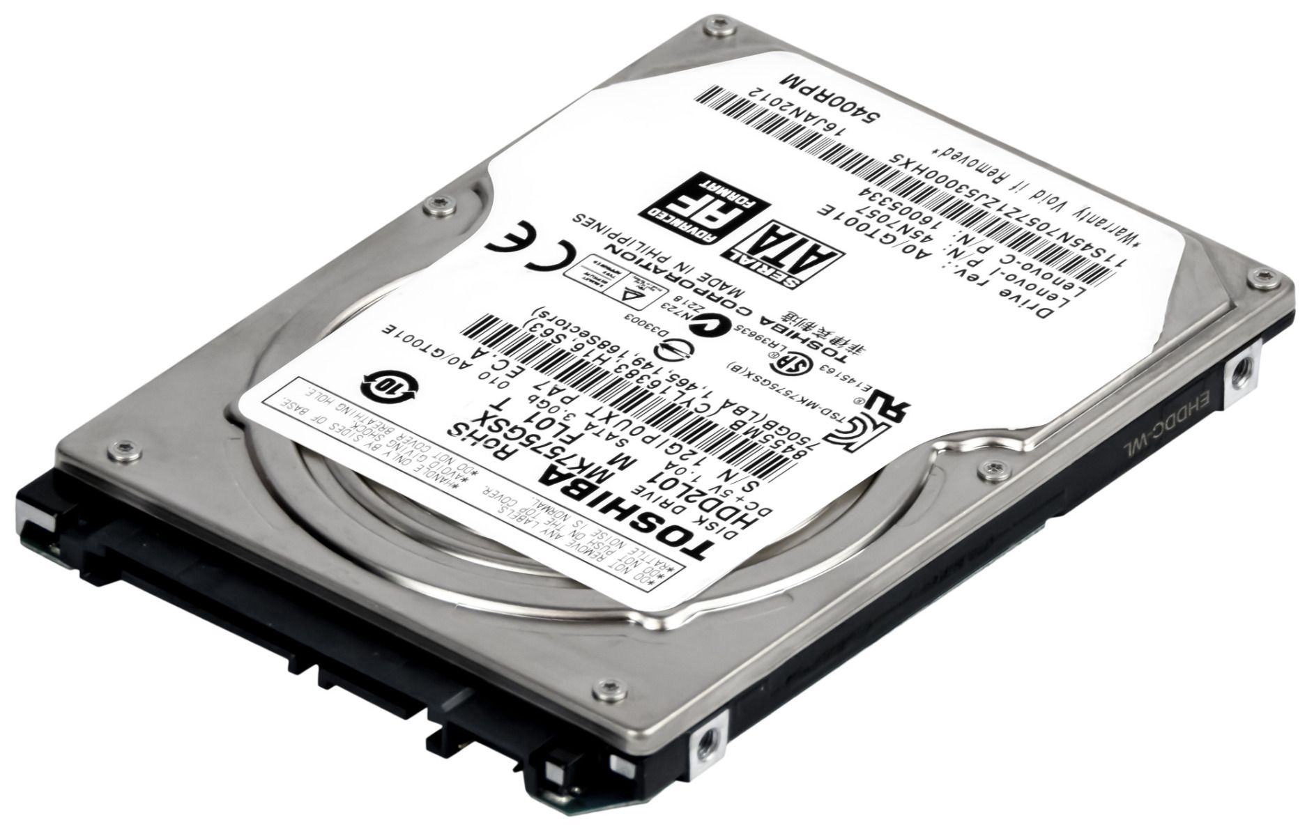 TOSHIBA 750GB 5.4K 8MB SATA II 2.5'' MK7575GSX