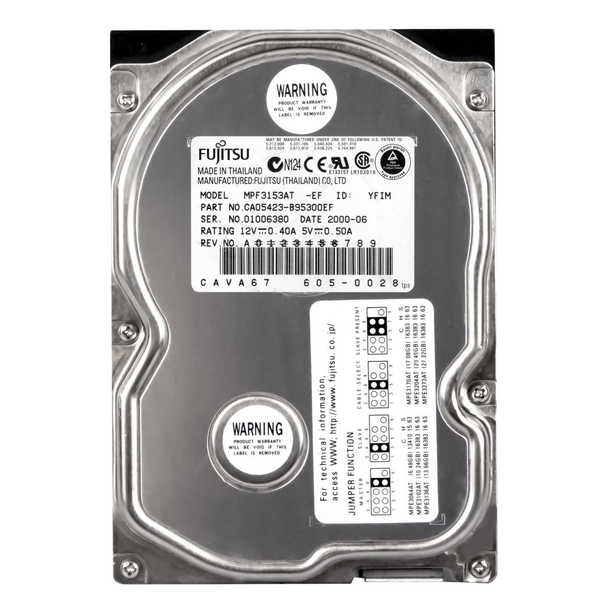 FUJITSU 15.3GB 5.4K ATA 3.5'' MPF3153AT