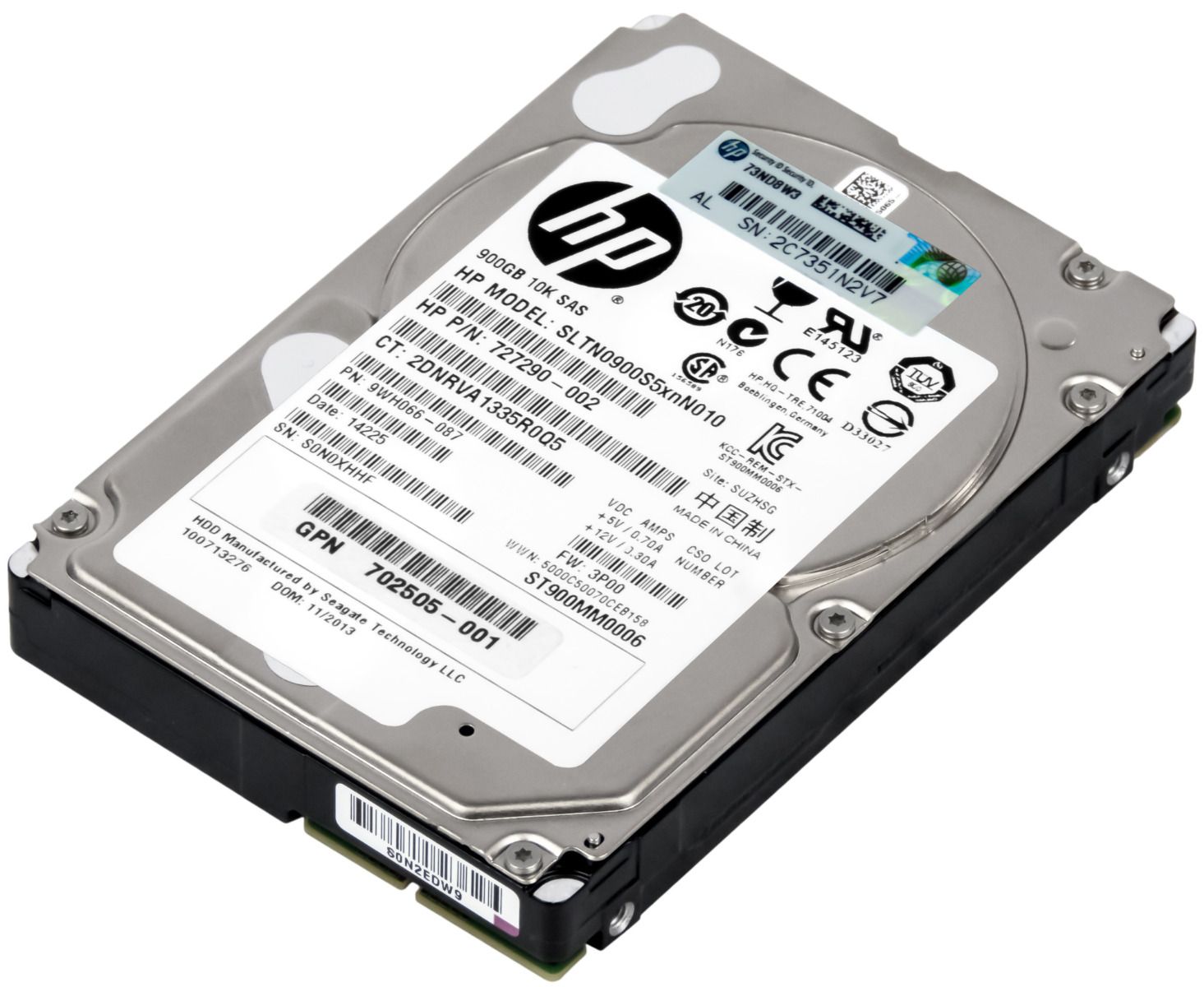 HP 727290-002 900GB 10K 64MB SAS-2 2.5" SLTN0900S5xnN010