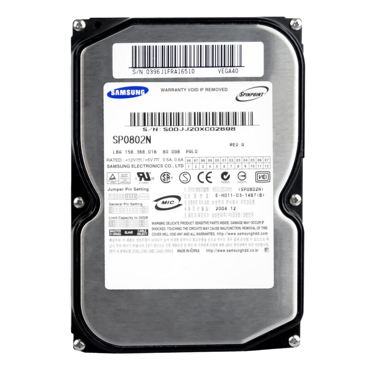 SAMSUNG SpinPoint 80 80GB 7.2K 2MB ATA 3.5'' SP0802N