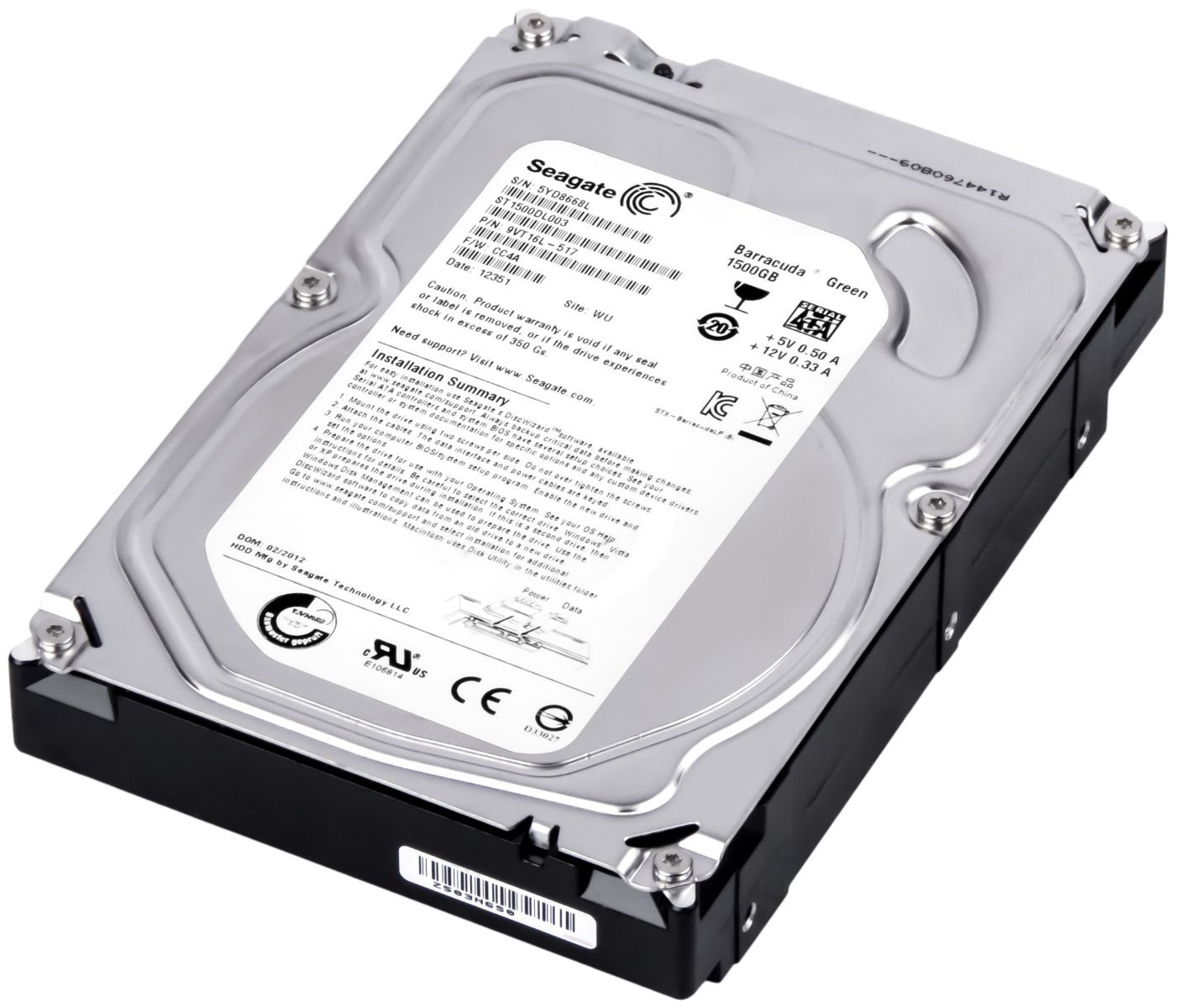 SEAGATE 1.5TB SATA III 64MB 5.9K 3.5'' ST1500DL003