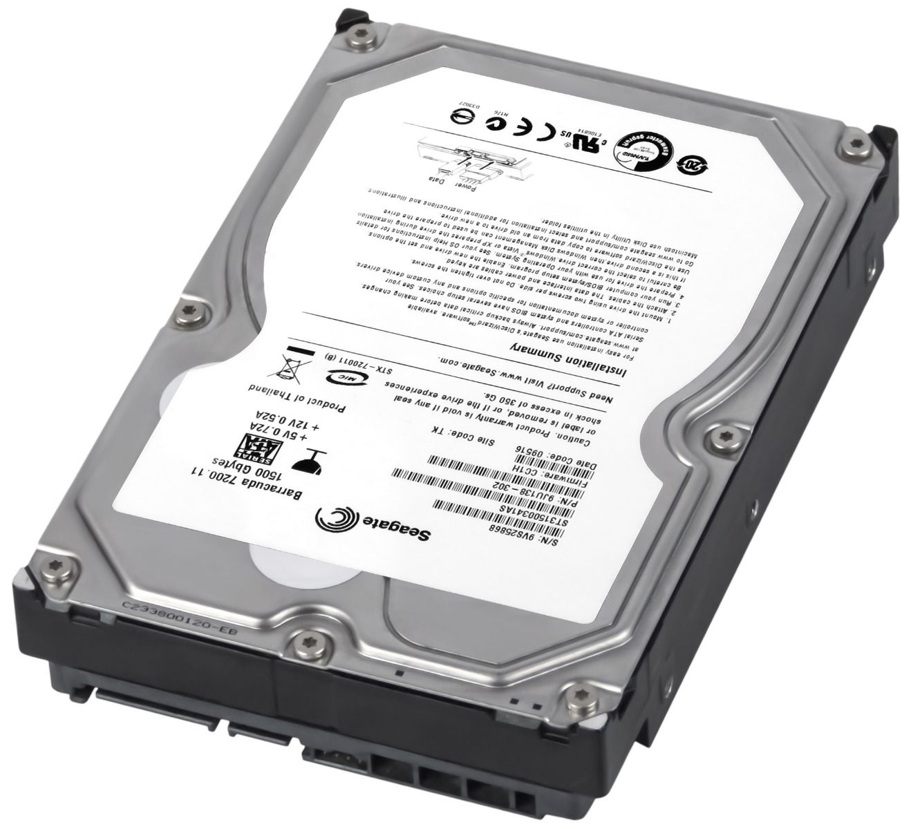 SEAGATE BARRACUDA 7200.11 1.5TB 7.2K 32MB SATA II 3.5'' ST31500341AS