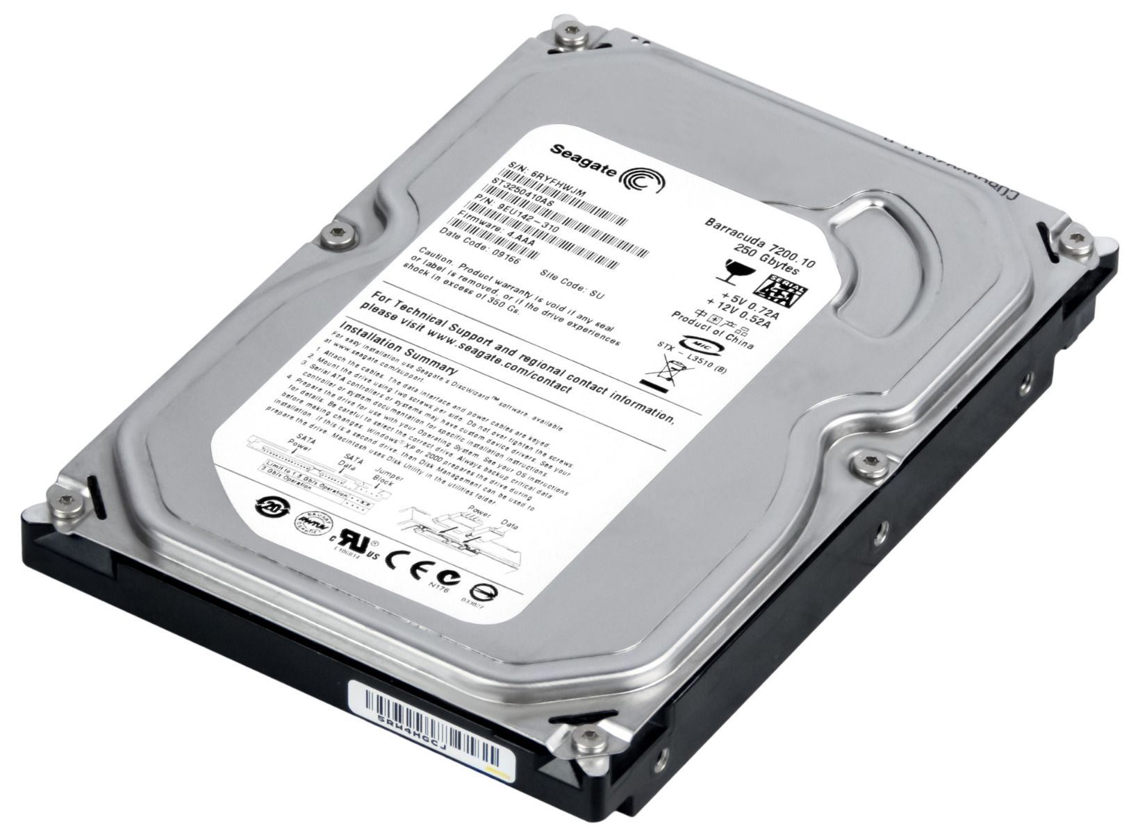 SEAGATE BARRACUDA 250GB 7.2K 16MB SATA II 3.5'' ST3250410AS