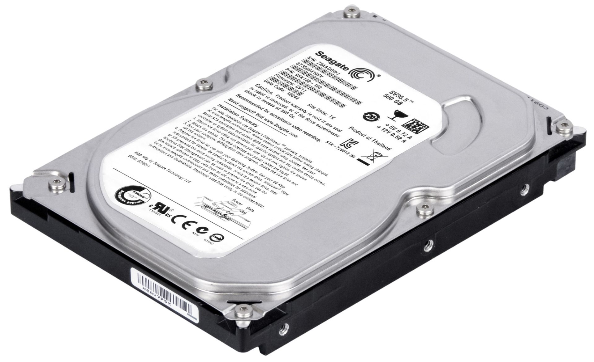 SEAGATE SV35.5 500GB 7.2K 16MB Sata II 3.5'' ST3500410SV