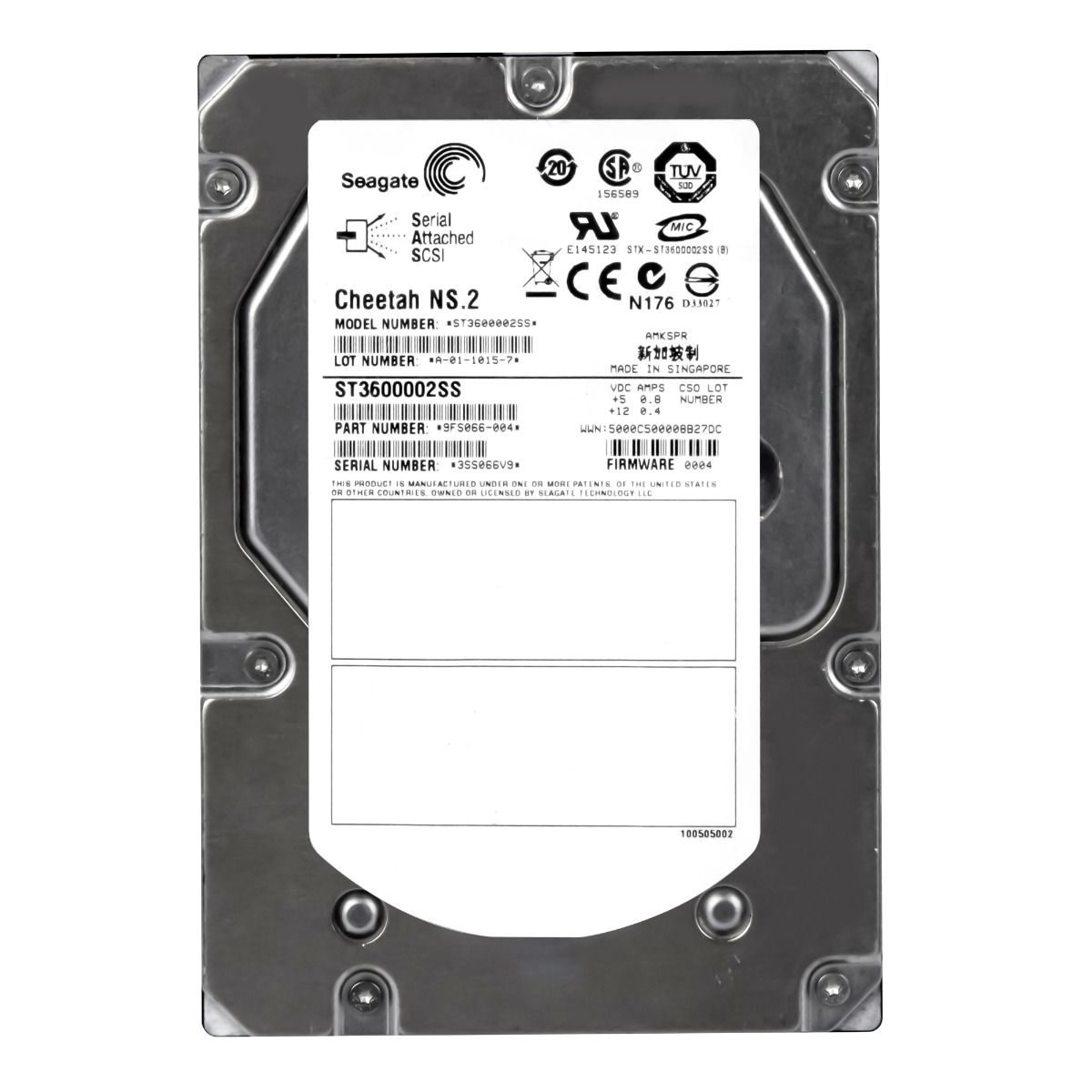 SEAGATE CHEETAH NS.2 600GB 10K SAS-2 3.5'' ST3600002SS