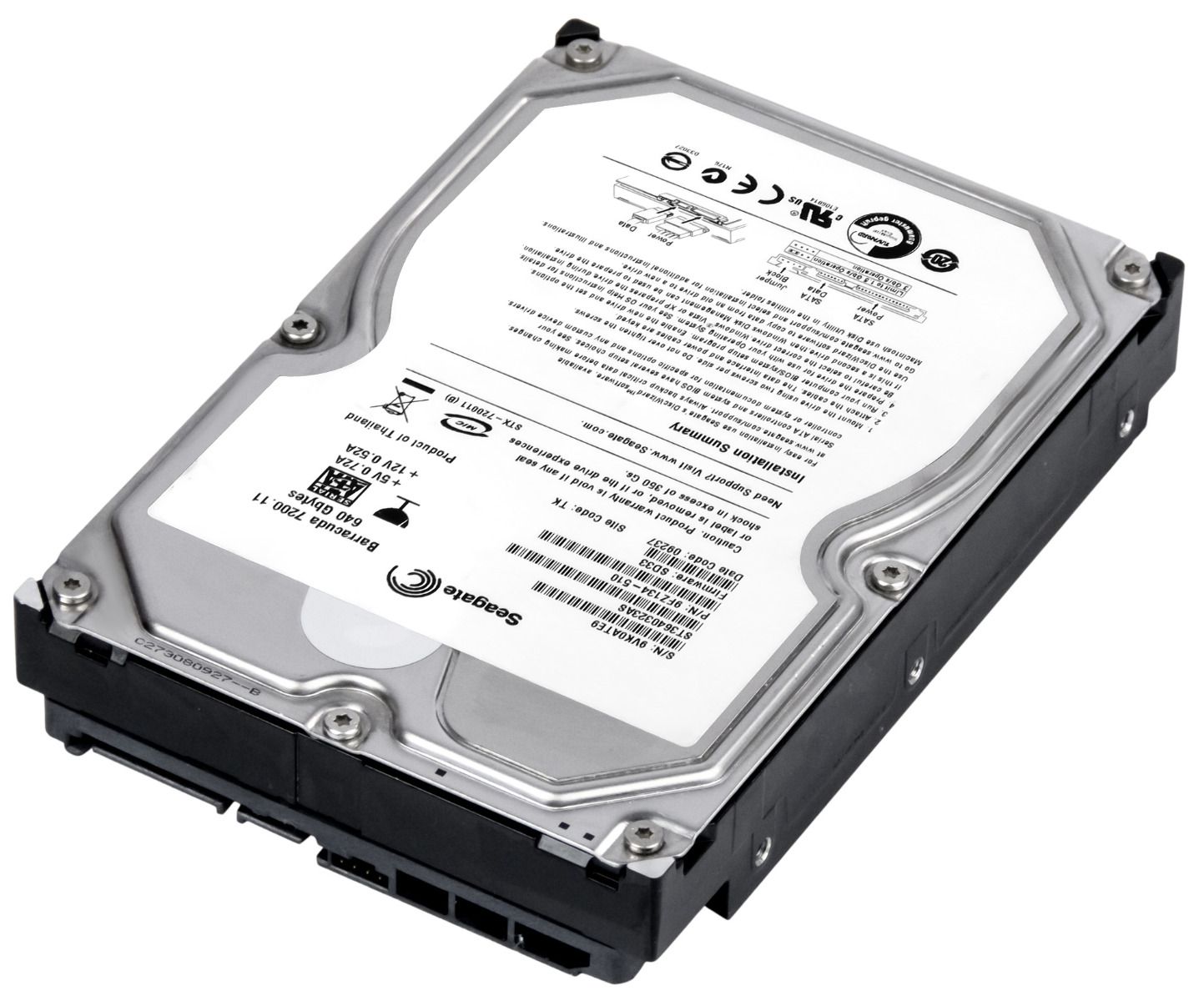 SEAGATE barracuda 7200.11 640GB 7.2K 32MB Sata II 3.5'' ST3640323AS