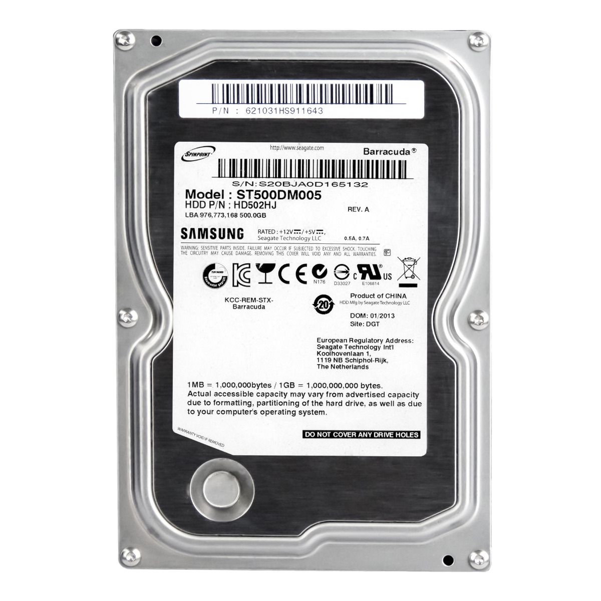 SAMSUNG SpinPoint F3 500GB 7.2K 16MB SATA II 3.5'' ST500DM005