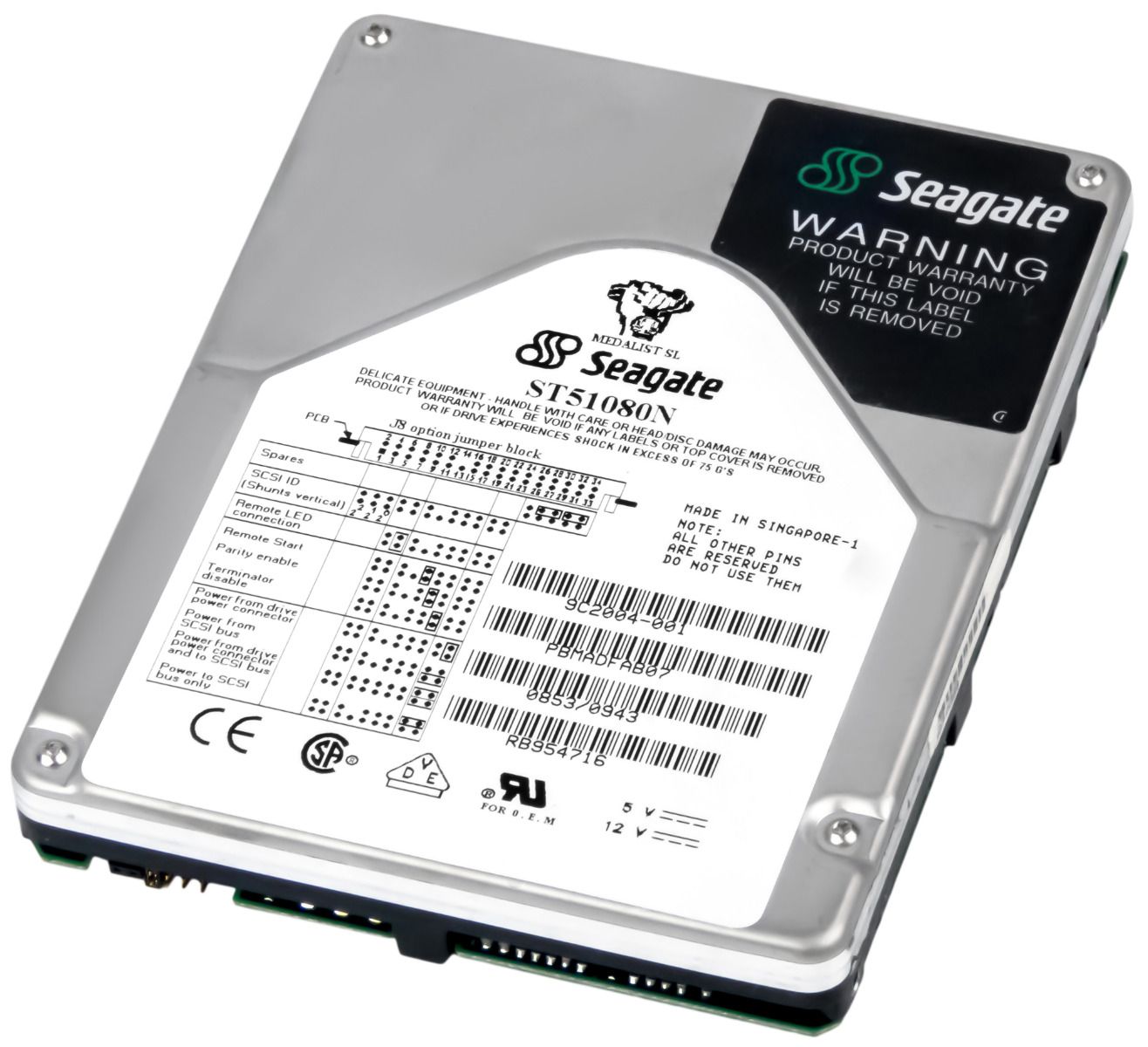 SEAGATE MEDALIST SL 1GB 5.4K SCSI 3.5'' ST51080N