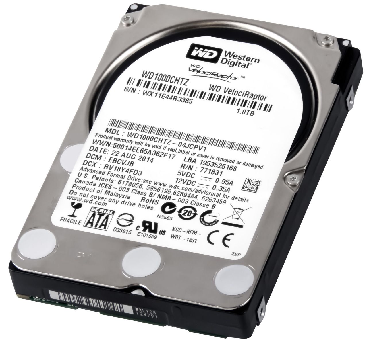 WD VelociRaptor 1TB 10K 64MB SATA III 2.5'' WD1000CHTZ