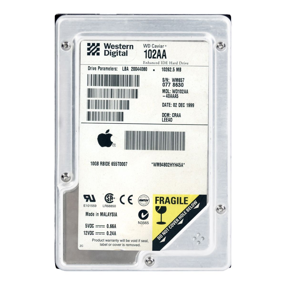 WD CAVIAR 10.3GB 5.4K 2MB ATA 3.5'' WD102AA