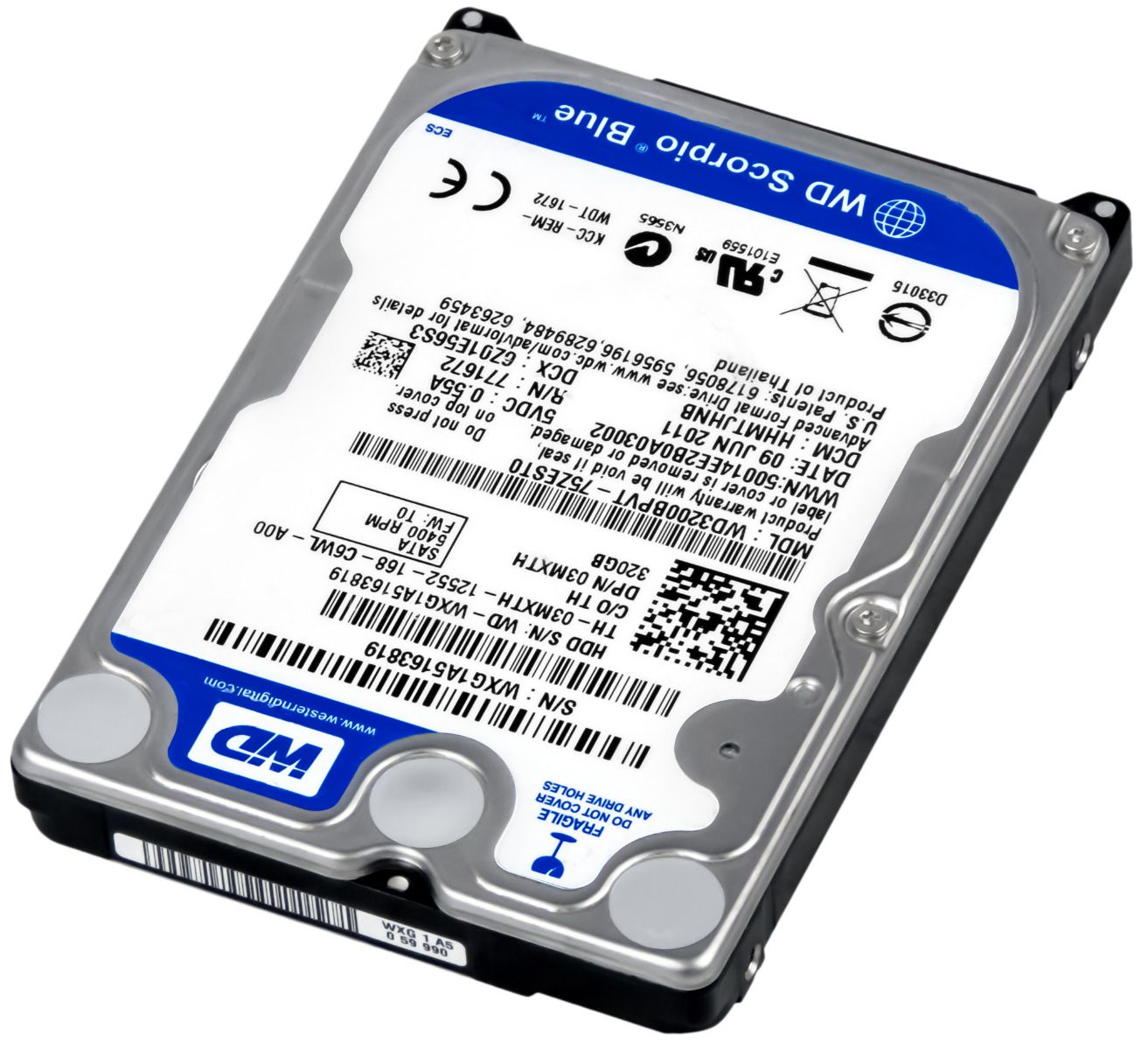DELL 03MXTH 320GB 5.4k 8MB Sata II 2.5'' WD3200BPVT