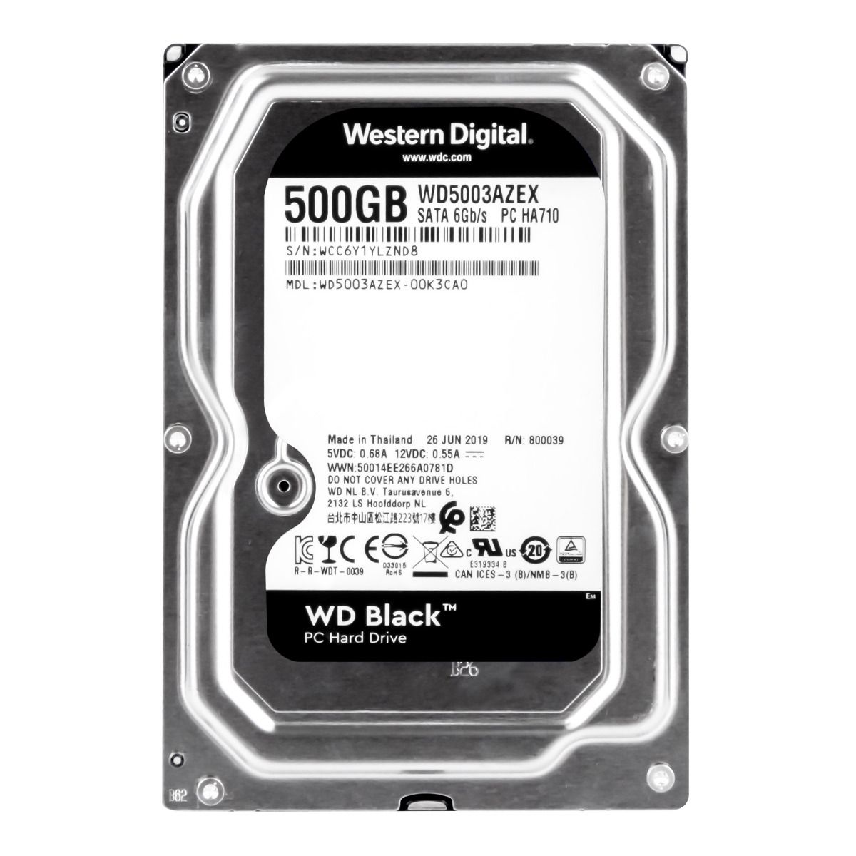 WD BLACK 500GB 7.2K 64MB SATA III 3.5" WD5003AZEX PC HA710