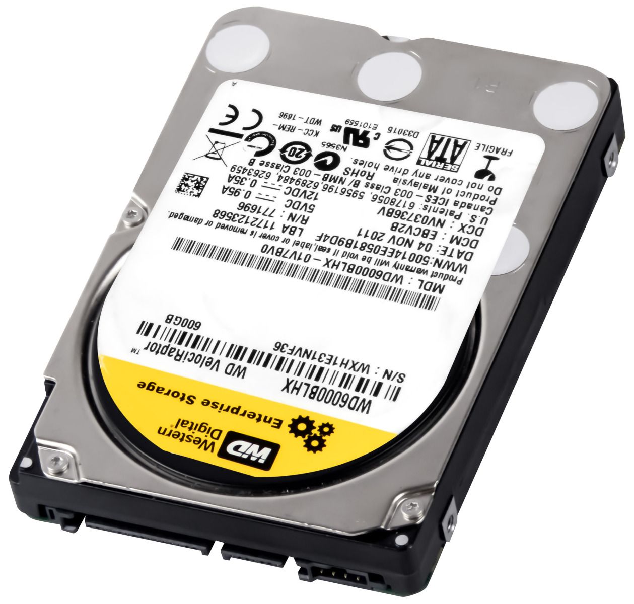 WD VelociRaptor 600GB 10K 32MB SATA III 2.5'' WD6000BLHX