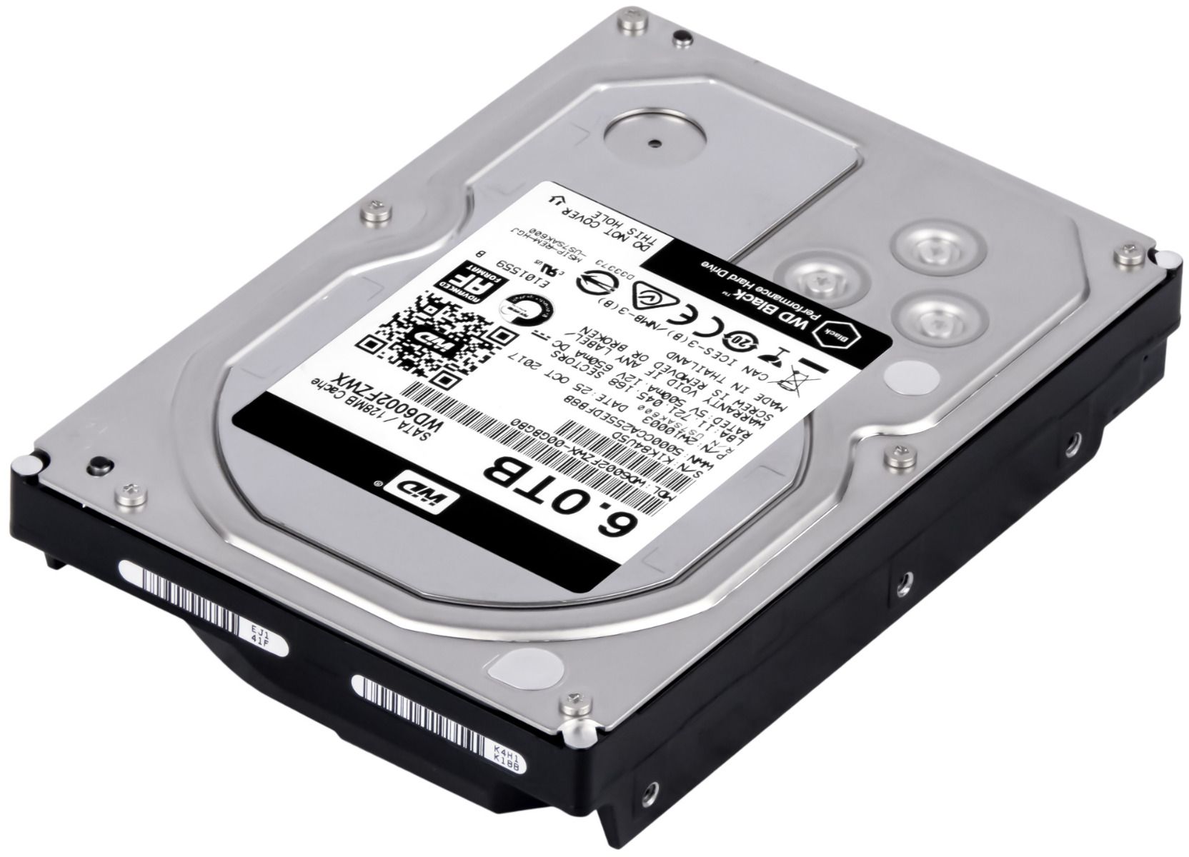 WD NOIR 6 To 7,2K 128 Mo SATA III 3,5'' WD6002FZWX