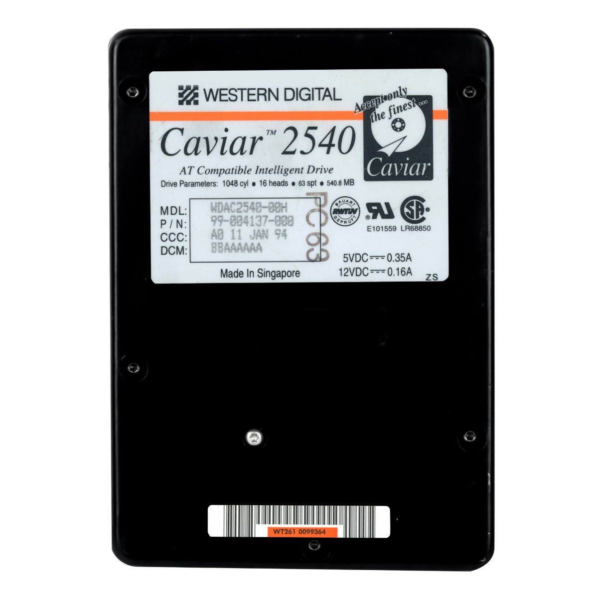 WD CAVIAR 2540 540MB 4.5K ATA 3.5'' WDAC2540-00H