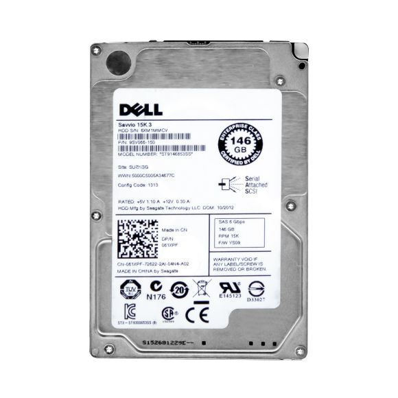 Dell 061XPF 146GB 15K SAS 2.5" 6Gbps