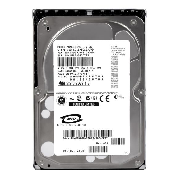 DELL 07H666 18.2GB 10K 8MB SCSI U160 3.5'' MAN3184MC