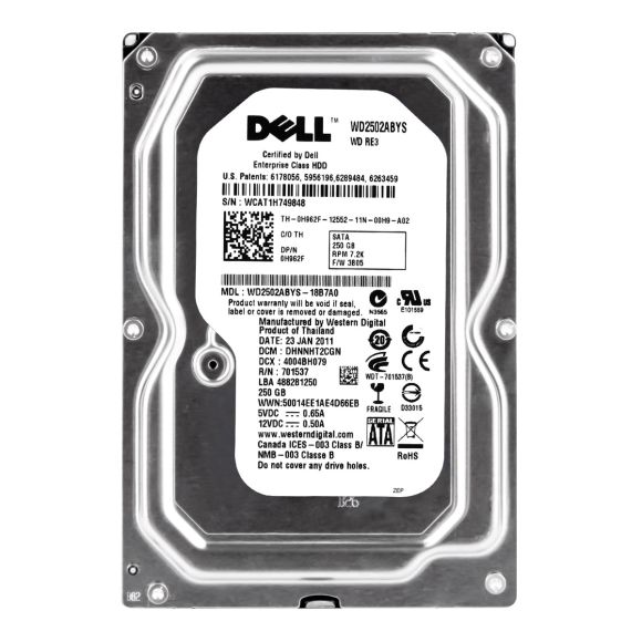 HDD DELL 0H962F 250GB 7.2K SAS 3.5'' WD250ABYS