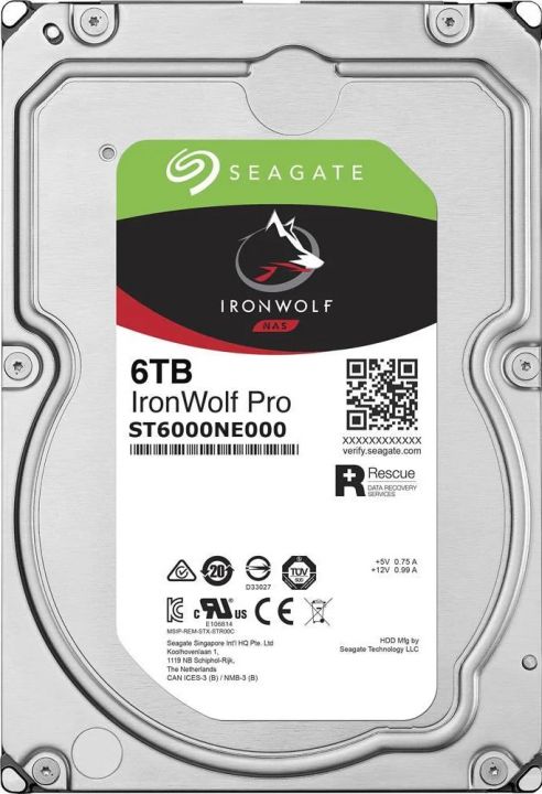 SEAGATE IronWolf Pro 6TB 7.2K 256MB SATA III 3.5'' ST6000NE000