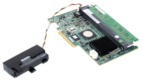 DELL 0TU005 PERC 5i SAS RAID CONTROLLER PCIe + BATTERY 0U8735