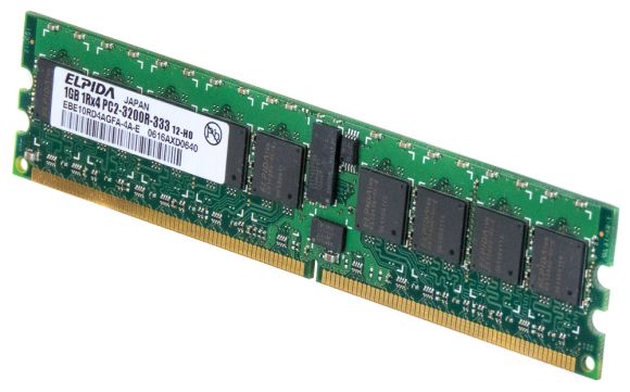 1GB DDR2 PC2-3200 400MHZ CL3 1Rx4 1.8V ECC