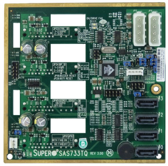 BACKPLANE SUPERMICRO SAS733TQ 4x 3.5" SAS/SATA 3Gbps
