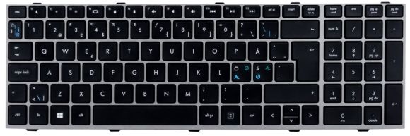  HP KEYBOARD 701485-DH1 QWERTY NORDIC 4540S 4545S 4740S
