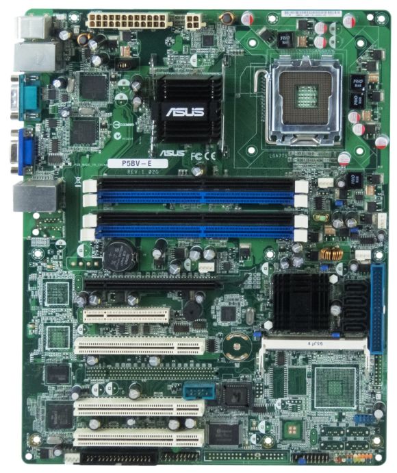 Asus P5BV-E s.775 DDR2 PCIe PCI SERVER BOARD