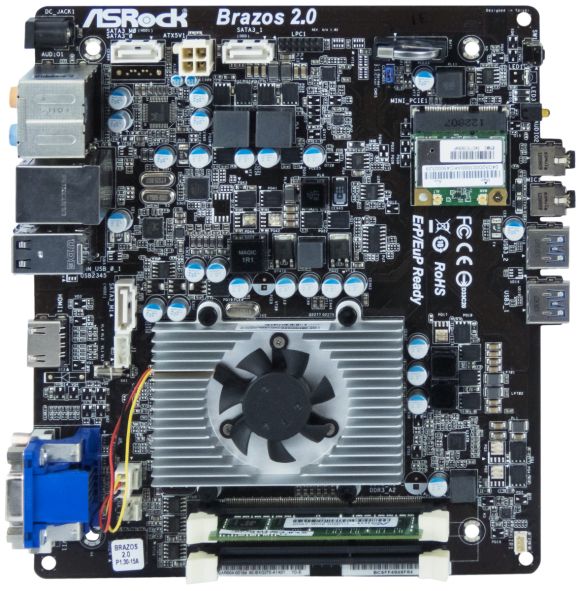 ASRock BRAZOS 2.0 AMD 1.7GHz 4GB DDR3 HD7340M WIFI BT USB 3.1 HDMI
