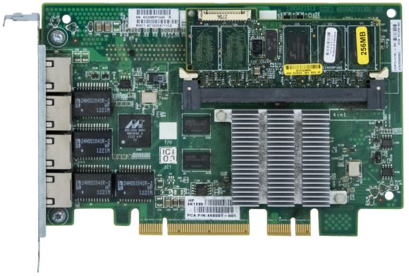  HP 491838-001 NC375i QUAD PORT NIC ADAPTER PCIe x8 + CACHE 256MB