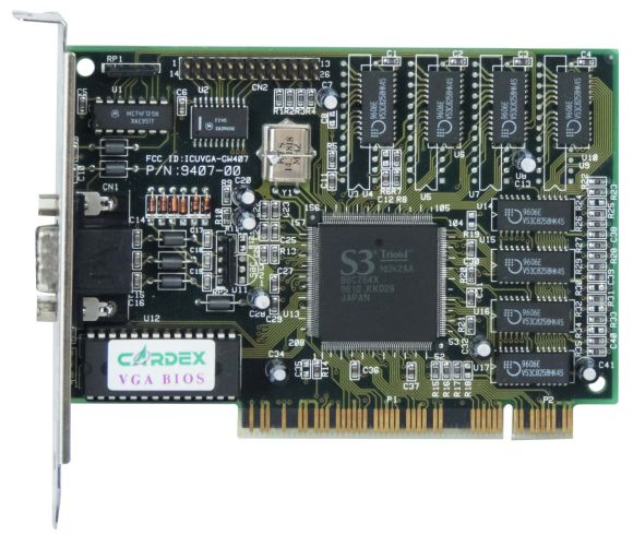 S3 TRO64 1MB 9407-00 86C764X PCI VGA
