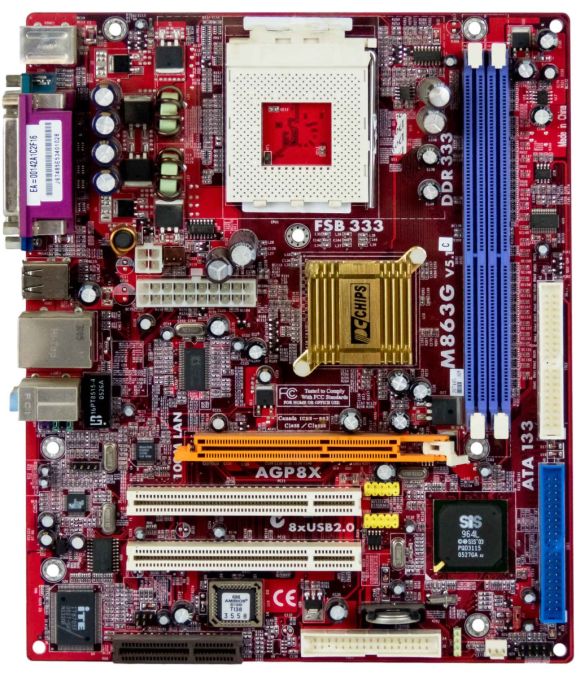 PC CHIPS M863G s.462 DDR AGP PCI mATX