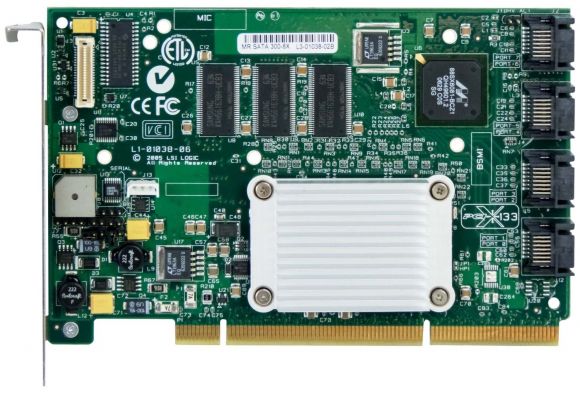 LSI MegaRAID 300-8X SATA 3Gbps RAID PCI-X + BATTERY MR iBBU01