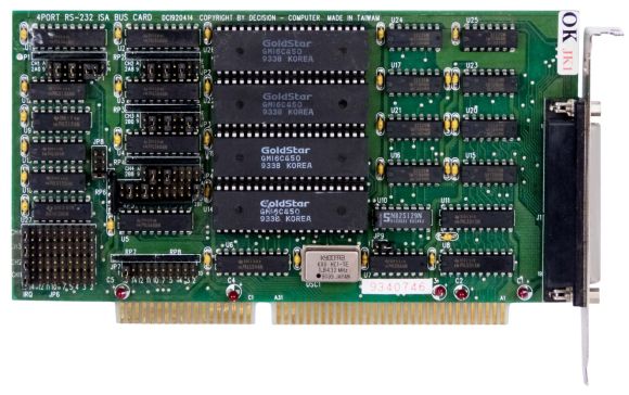 DECISION COMPUTER DCI920414 4-Port RS-232 CARD ISA