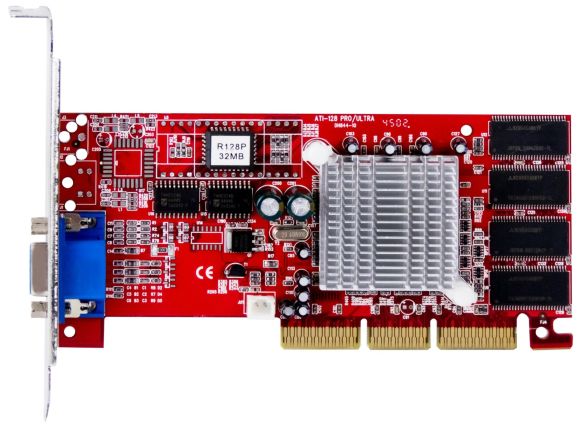 ATI RAGE FURY MAX 64MB GRAPHICS CARD 4x AGP DUAL GPU RAGE 128 PRO 