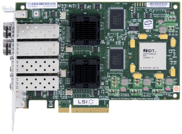 LSI LSI7404EP PCIe QUAD CHANNEL 4GB FIBRE CHANNEL