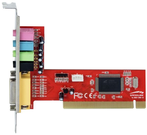 SPEEDLINK SL-8861-SRD-B PCI 4 CHANNEL SOUND CARD